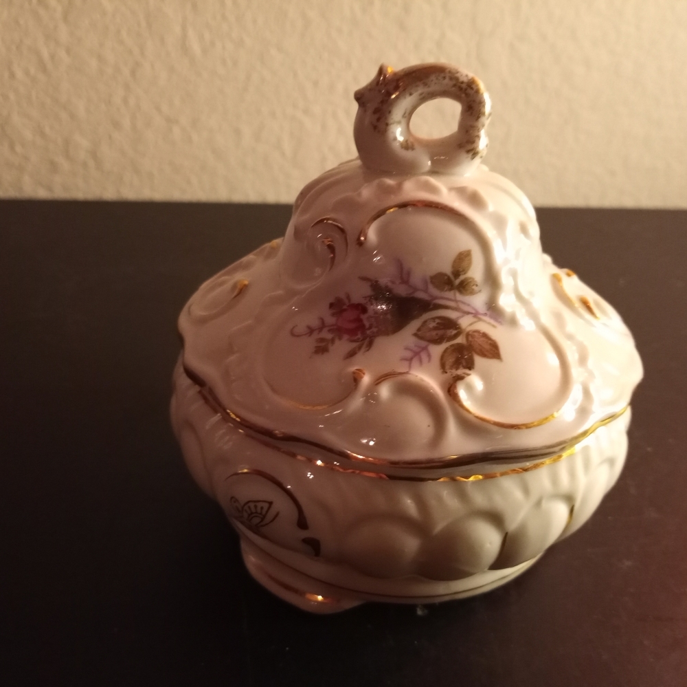 L&M German Porcelain 3.5" Trinket Dish